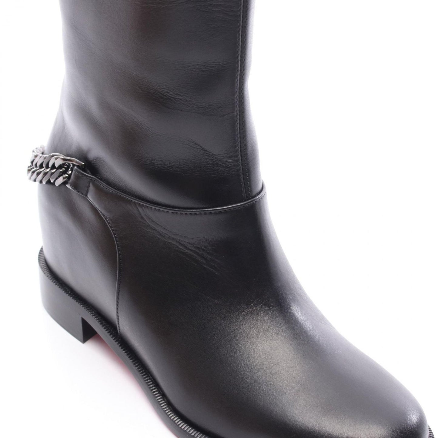 Christian Louboutin Black Leather Boots - Unworn Elegance
