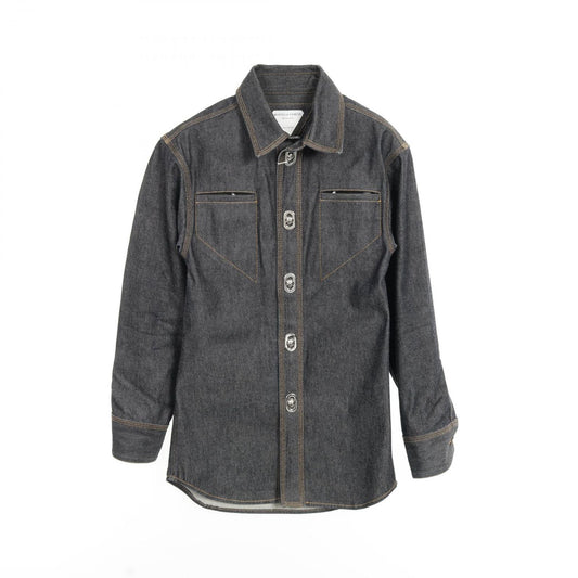 Bottega Veneta Indigo Blue Cotton Shirt - Timeless Elegance