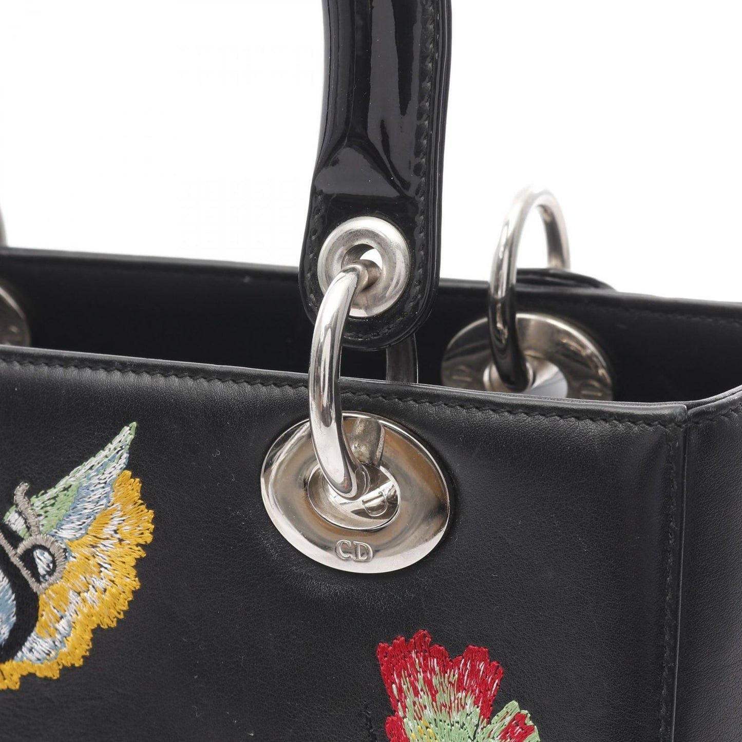 Dior Lady Dior Handbag in Black & Multi Leather - Timeless Elegance