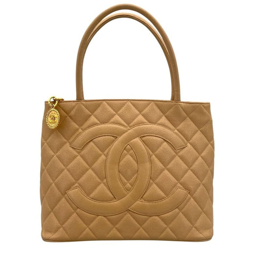 CHANEL Reissue Tote A01804 Beige Caviar Leather with Gold Hardware