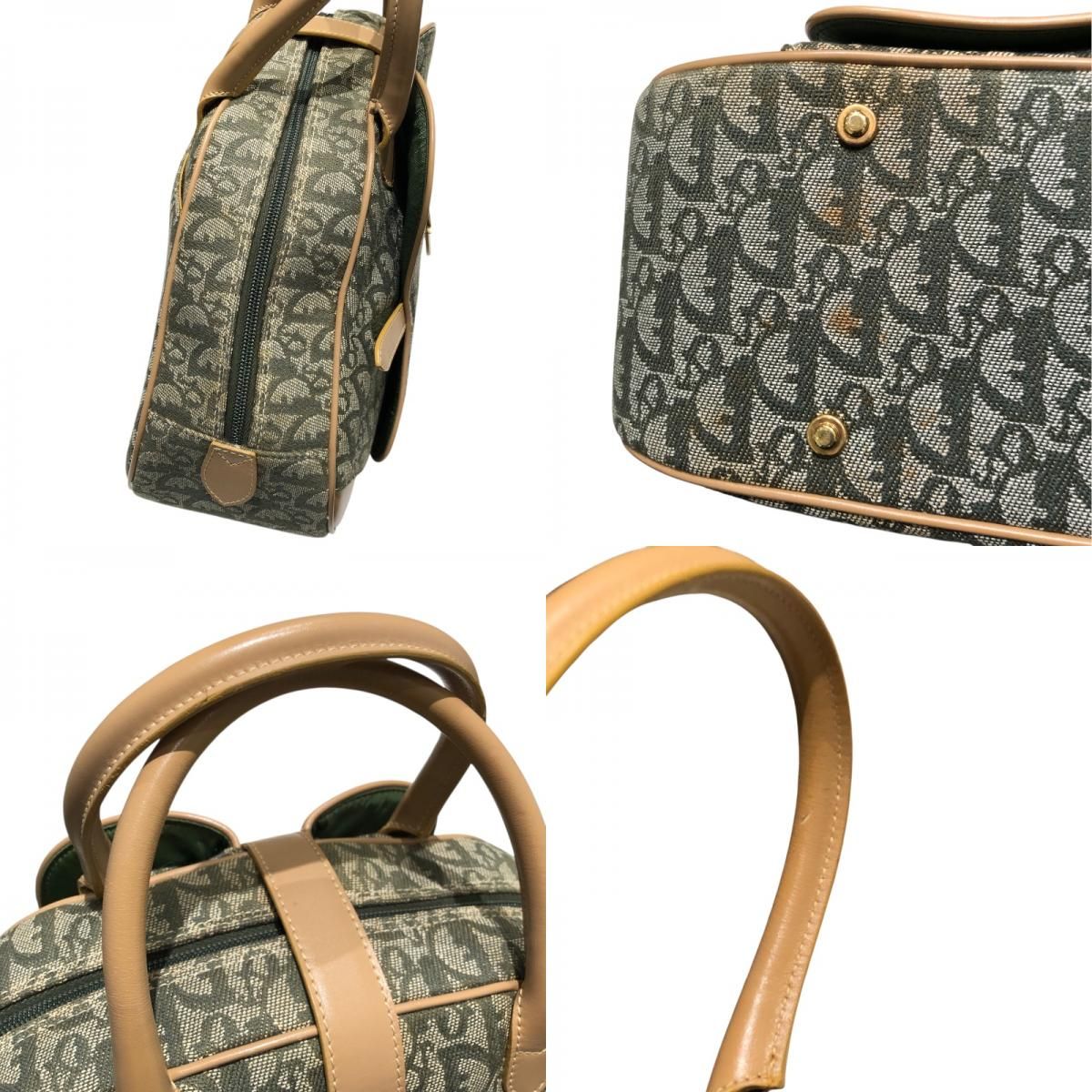 Christian Dior Double Saddle Tote Bag in Khaki Trotter Canvas