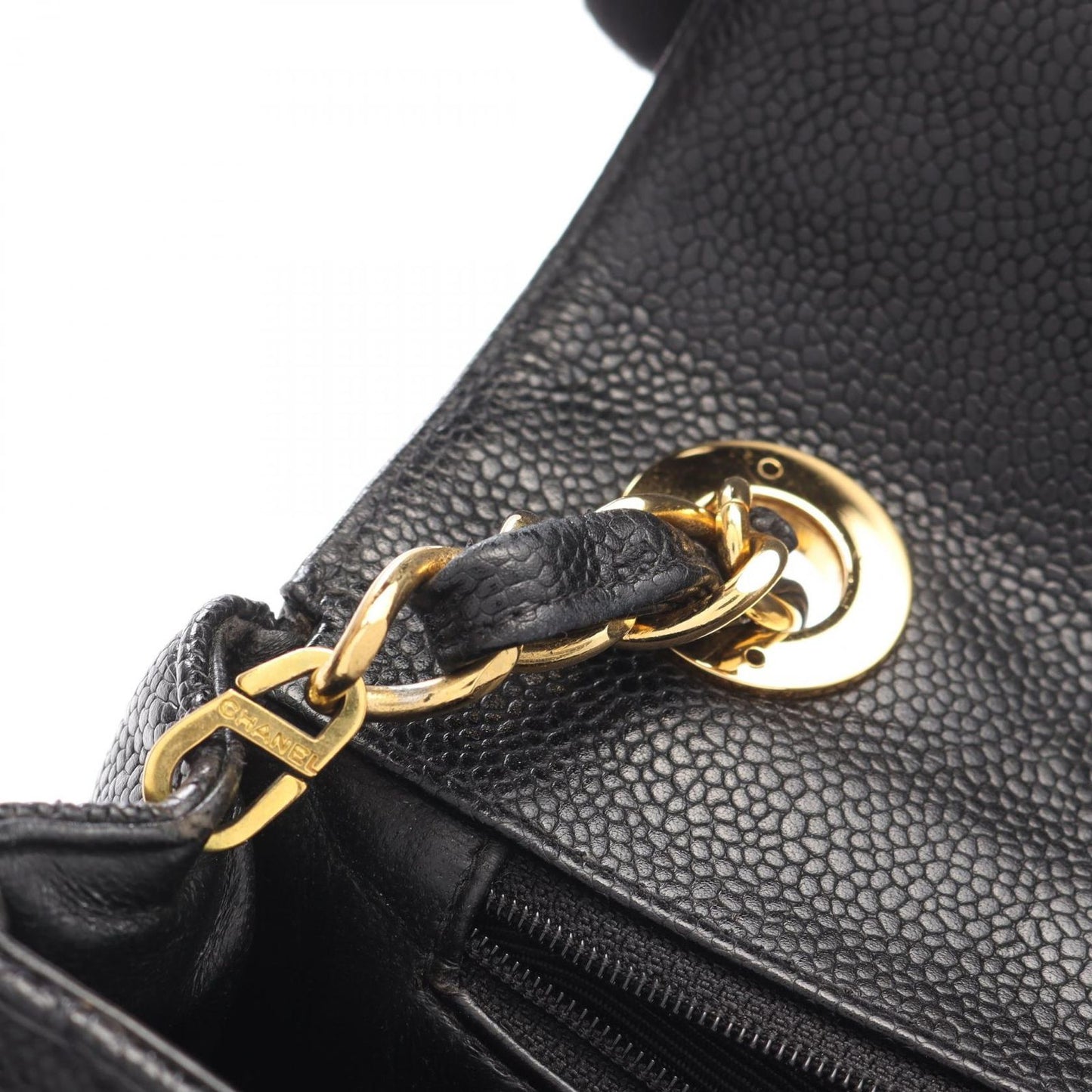 CHANEL Matelassé Single Flap Shoulder Bag in Black Leather