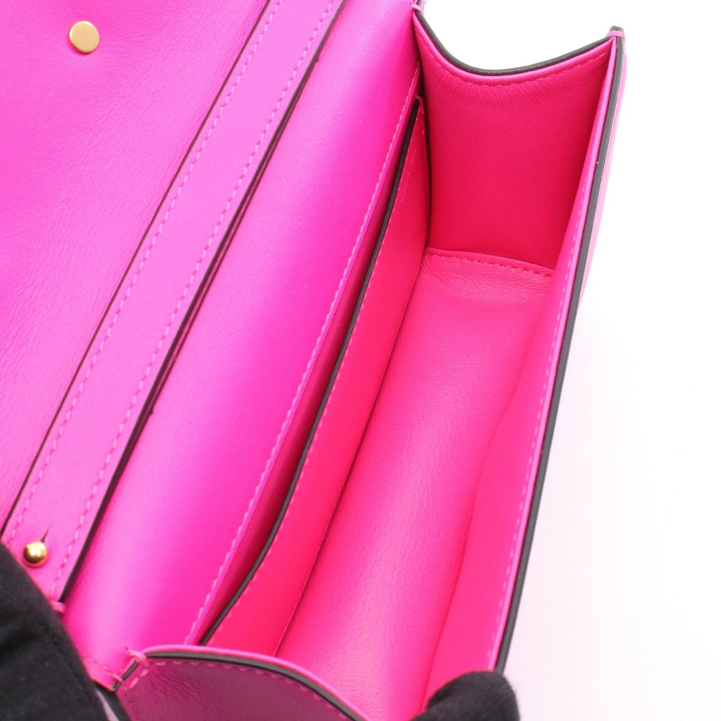 Valentino Garavani V Logo Handbag in Shocking Pink Leather
