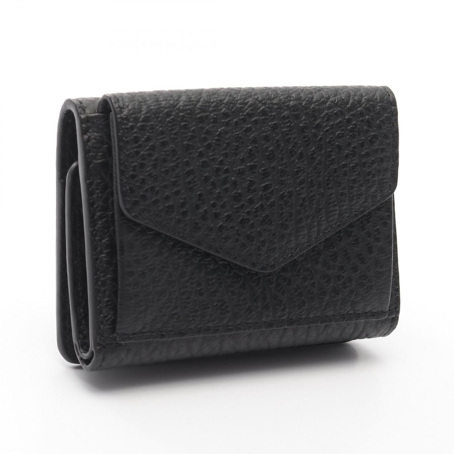 Maison Margiela 11 Black Leather Tri-Fold Wallet - New