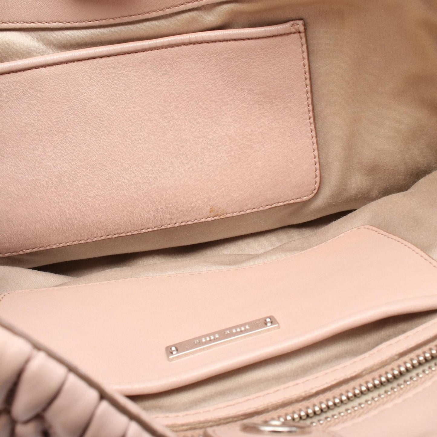 Miu Miu Nappa Crystal Matelassé Handbag in Pink Beige