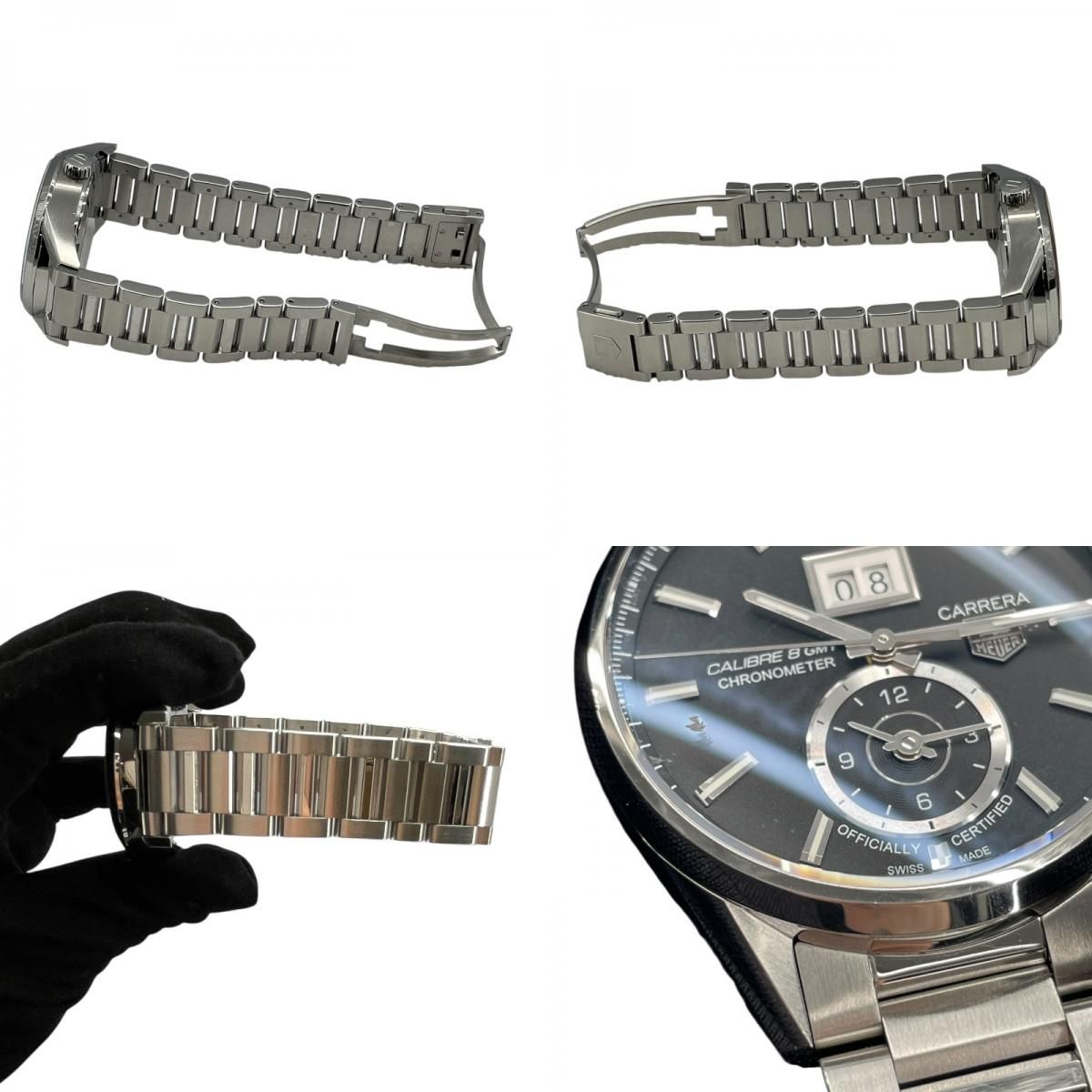 TAG Heuer Carrera Grand Date GMT WAR5010.BA0723 - Black Stainless Steel