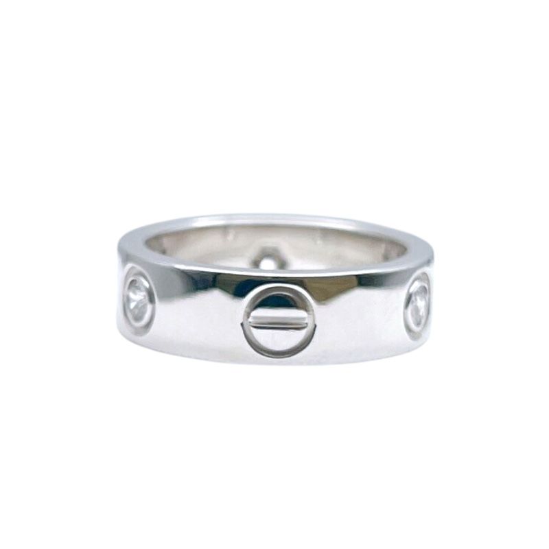 Cartier Love Ring in K18 White Gold with Diamonds - Size 50