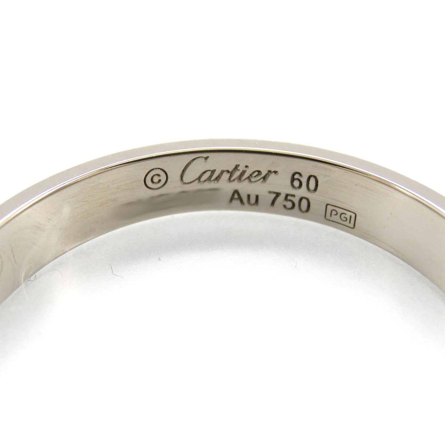 CARTIER Mini Love Ring in K18 White Gold - Timeless Elegance