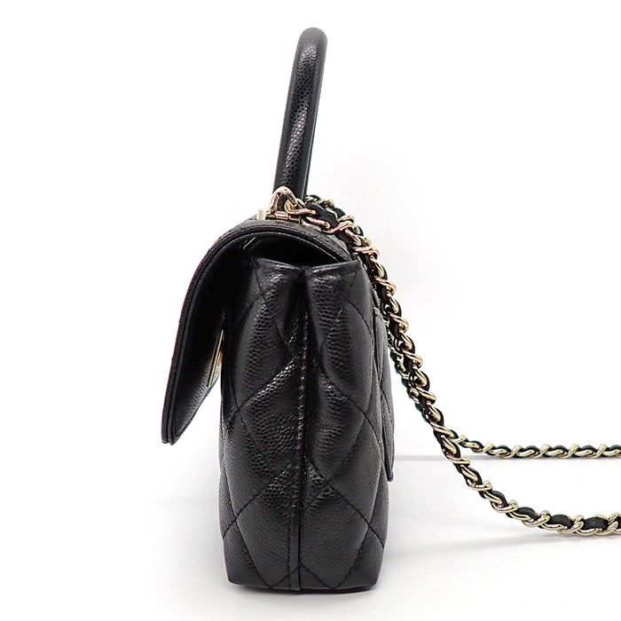 Chanel Coco Handle Extra Mini Handbag in Black Caviar Leather
