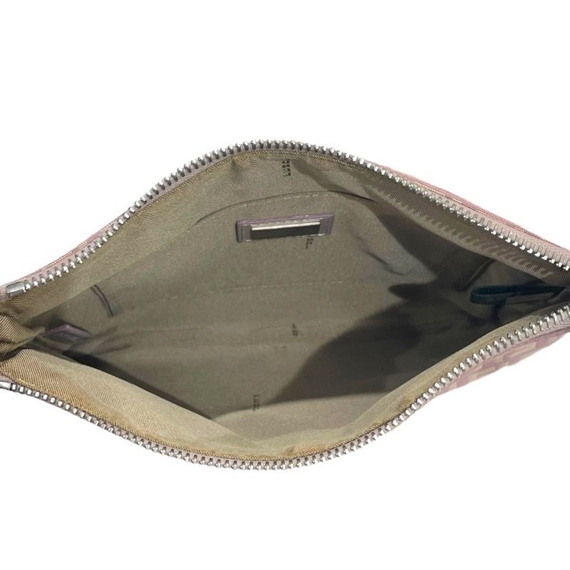 Fendi Zucca Pattern Pink Nylon Shoulder Bag - Exquisite Craftsmanship