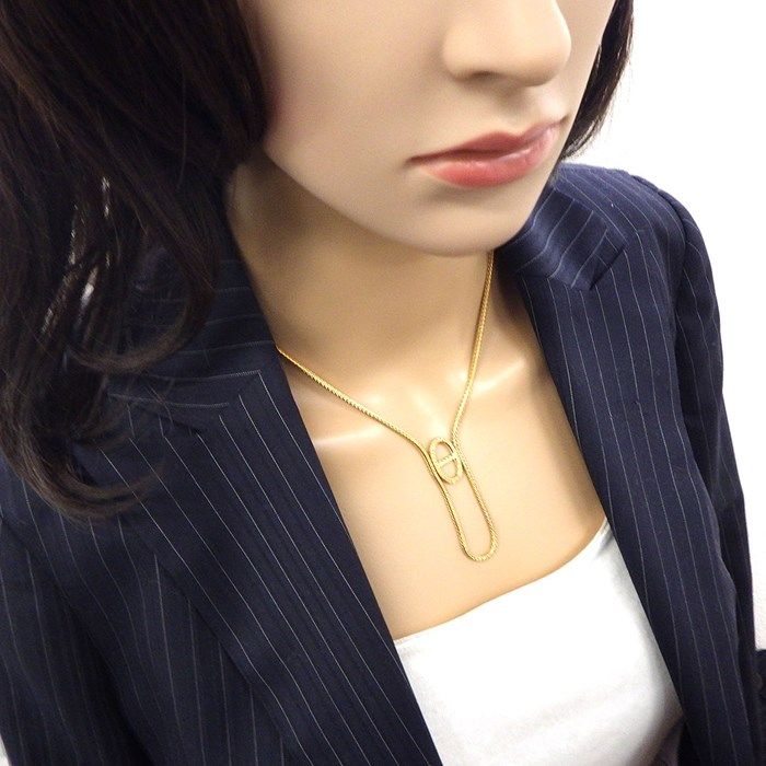 HERMES Chaine d'Ancre Danae Spike Chain Necklace in K18 Yellow Gold