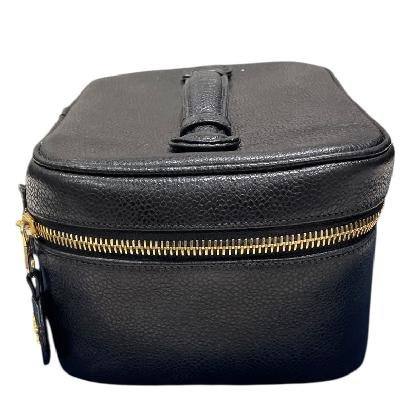 CHANEL Coco Mark Vanity Bag A01997 - Black Caviar with Gold Hardware