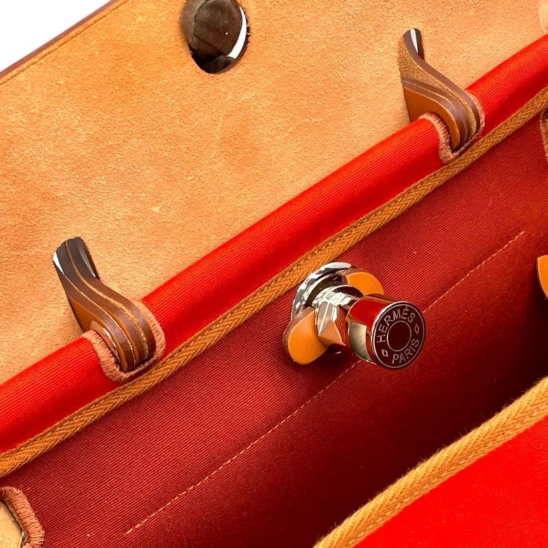 HERMES Émile Zip Bag PM - Brown & Orange, 2021 Edition