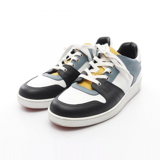 HERMES Leather Sneakers in Green & Yellow - Size 41