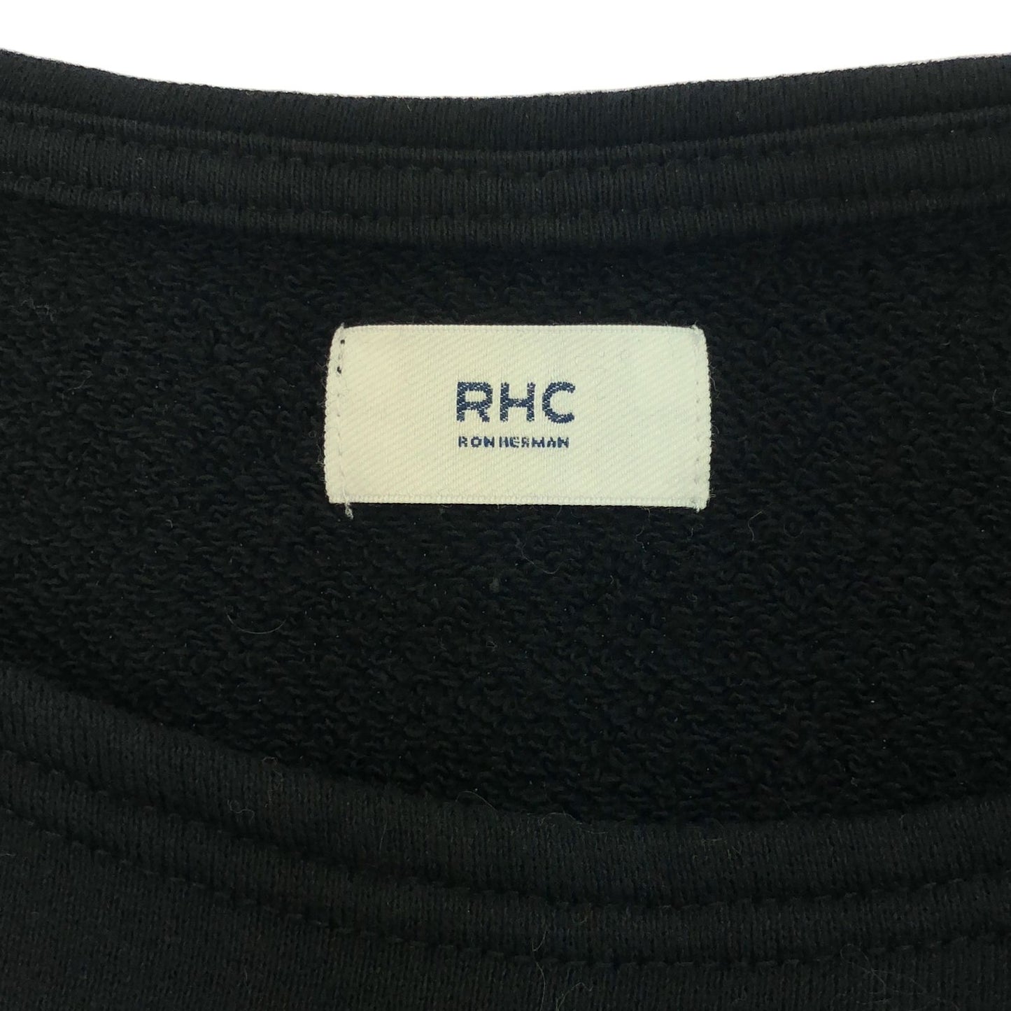 RHC Ron Herman Black Cotton Short Sweatshirt - Size S