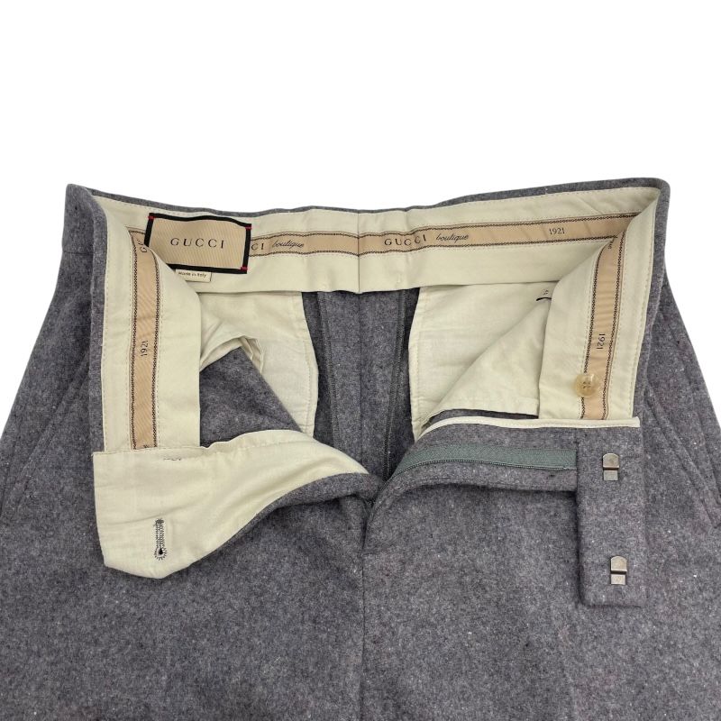 GUCCI Melton Wool Cashmere Short Slacks - Gray - Size 44