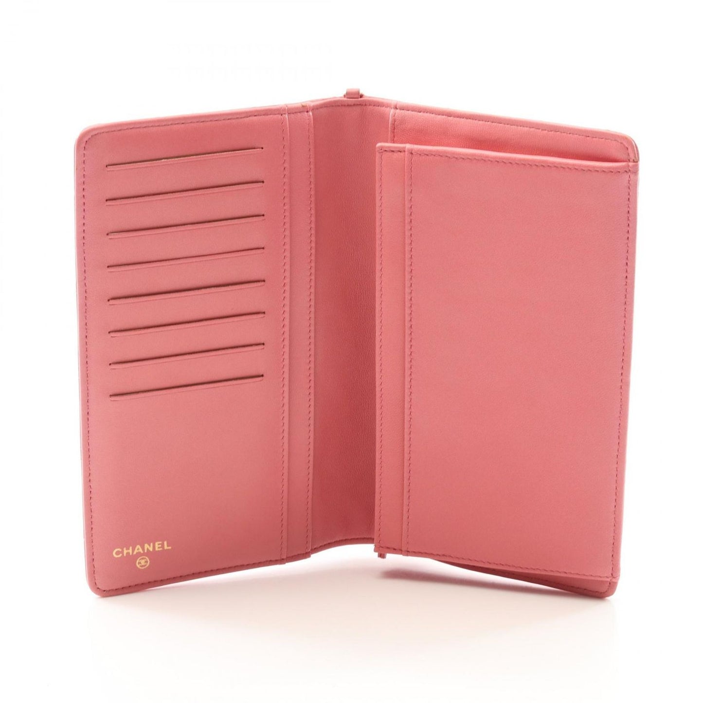 CHANEL Matelassé Pink Lambskin Wallet - Exquisite Luxury