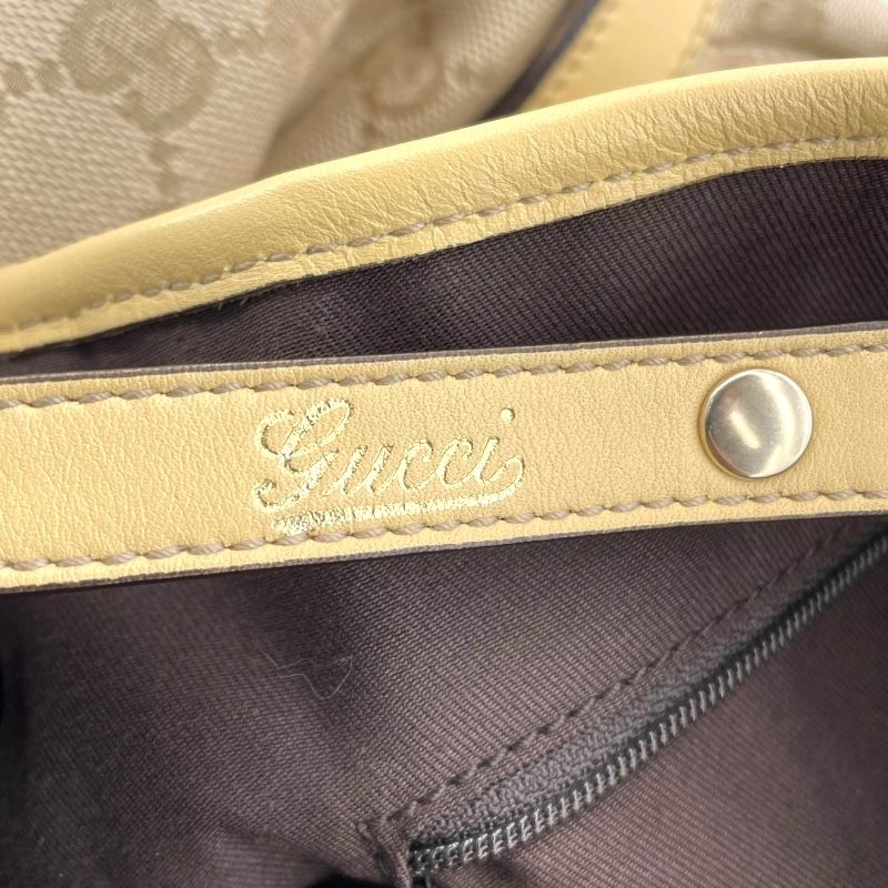 GUCCI Abbey Tote Bag 130736 Beige GG Canvas - Exquisite Luxury