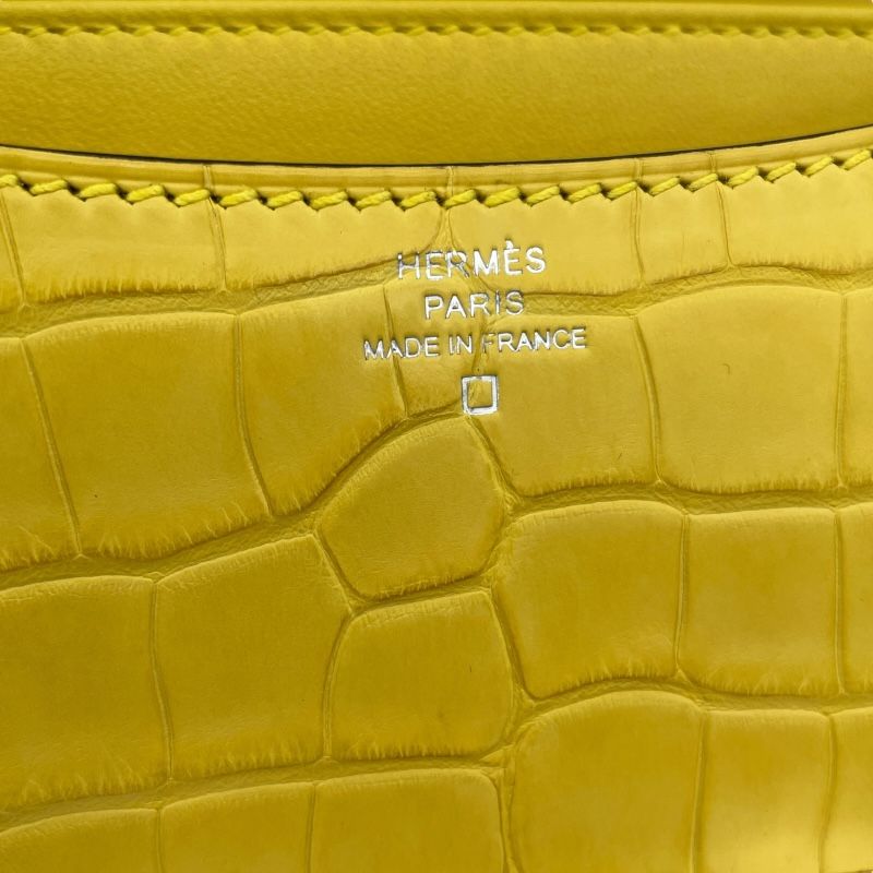 HERMES Constance 3 Mini Miroir in Mimosa with Silver Hardware