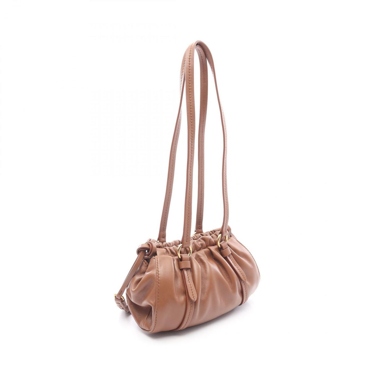 Miu Miu Joy Nappa Leather Shoulder Bag - Cognac - Pristine Condition