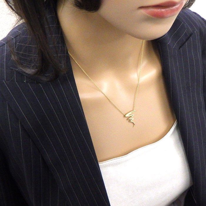 Tiffany & Co. Scribble Graffiti Wave Necklace in 18K Yellow Gold