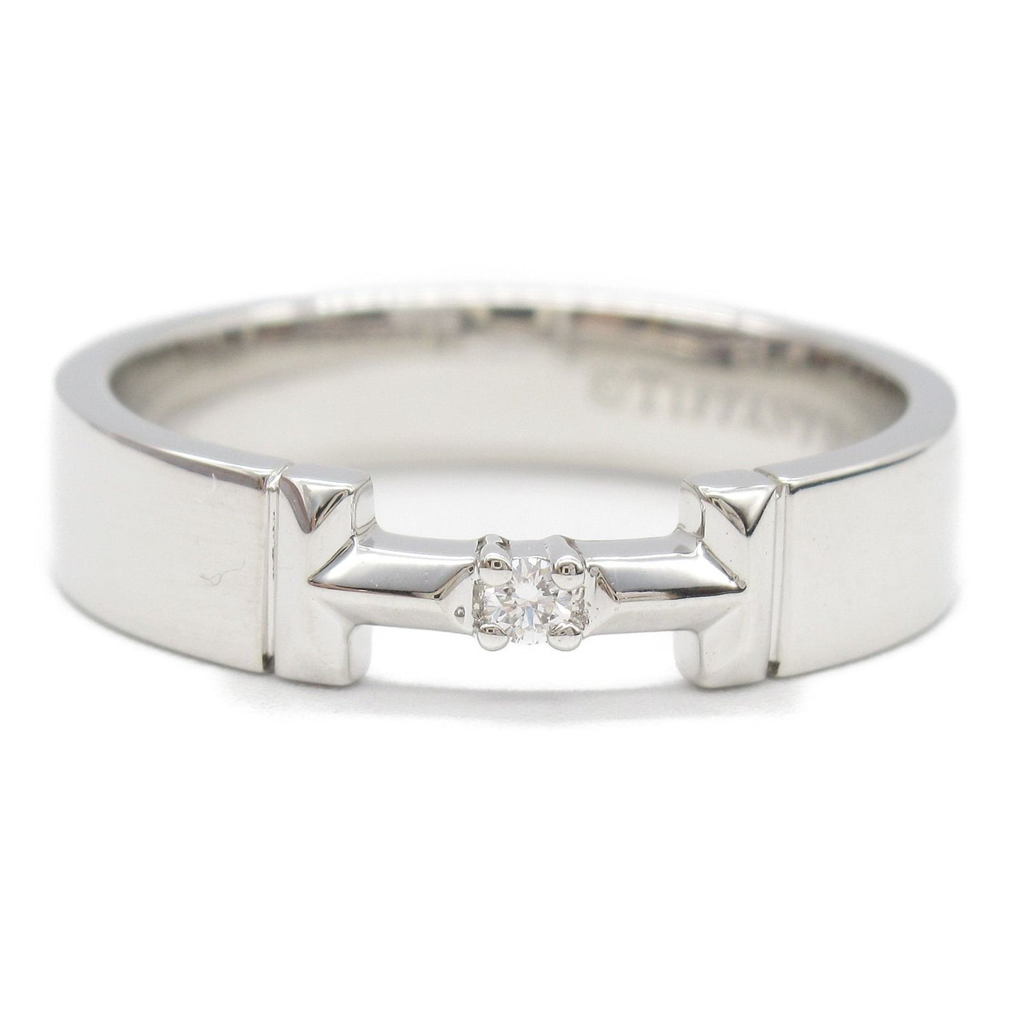 TIFFANY & CO T True Ring with Diamond in 18K White Gold