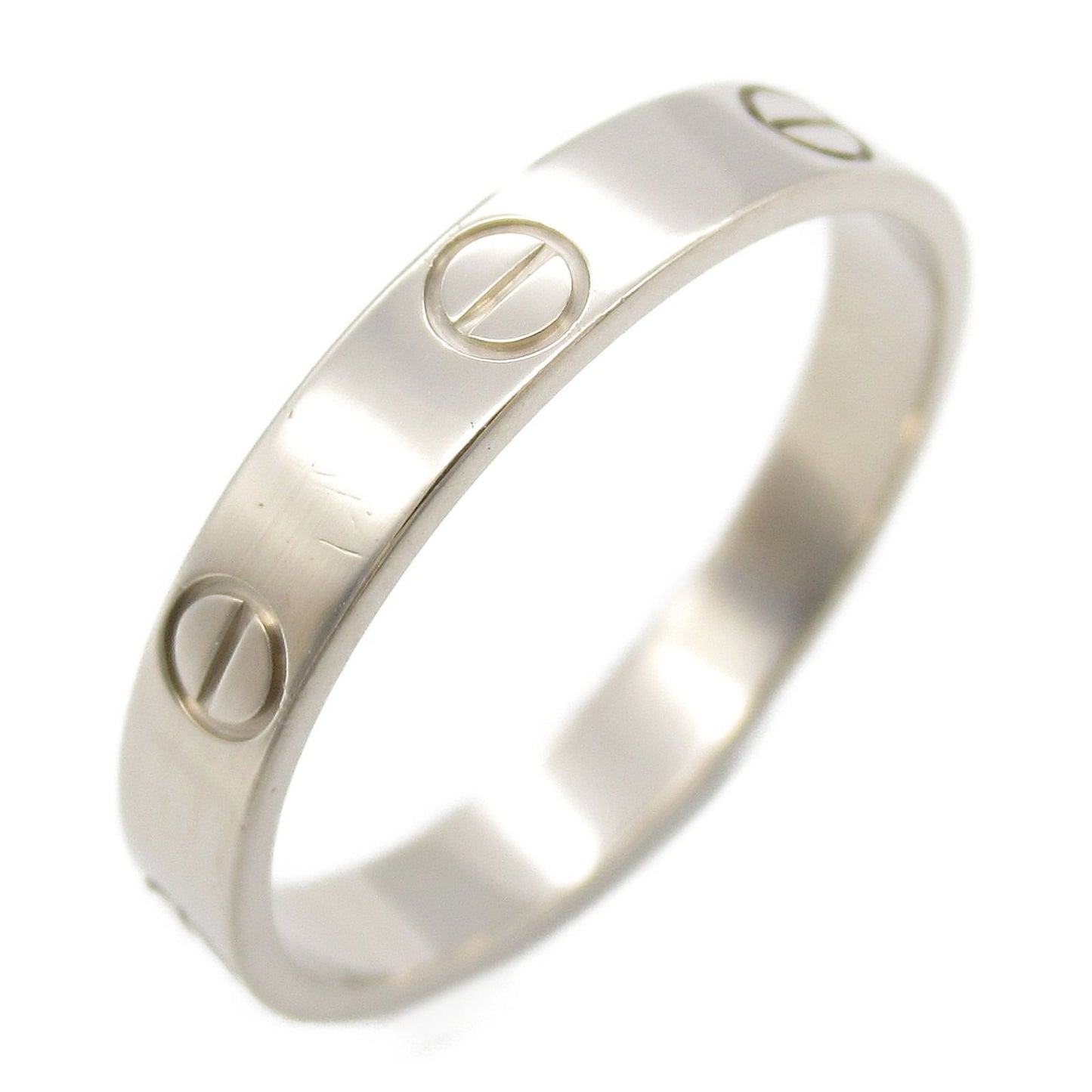 CARTIER Mini Love Ring in K18 White Gold - Timeless Elegance