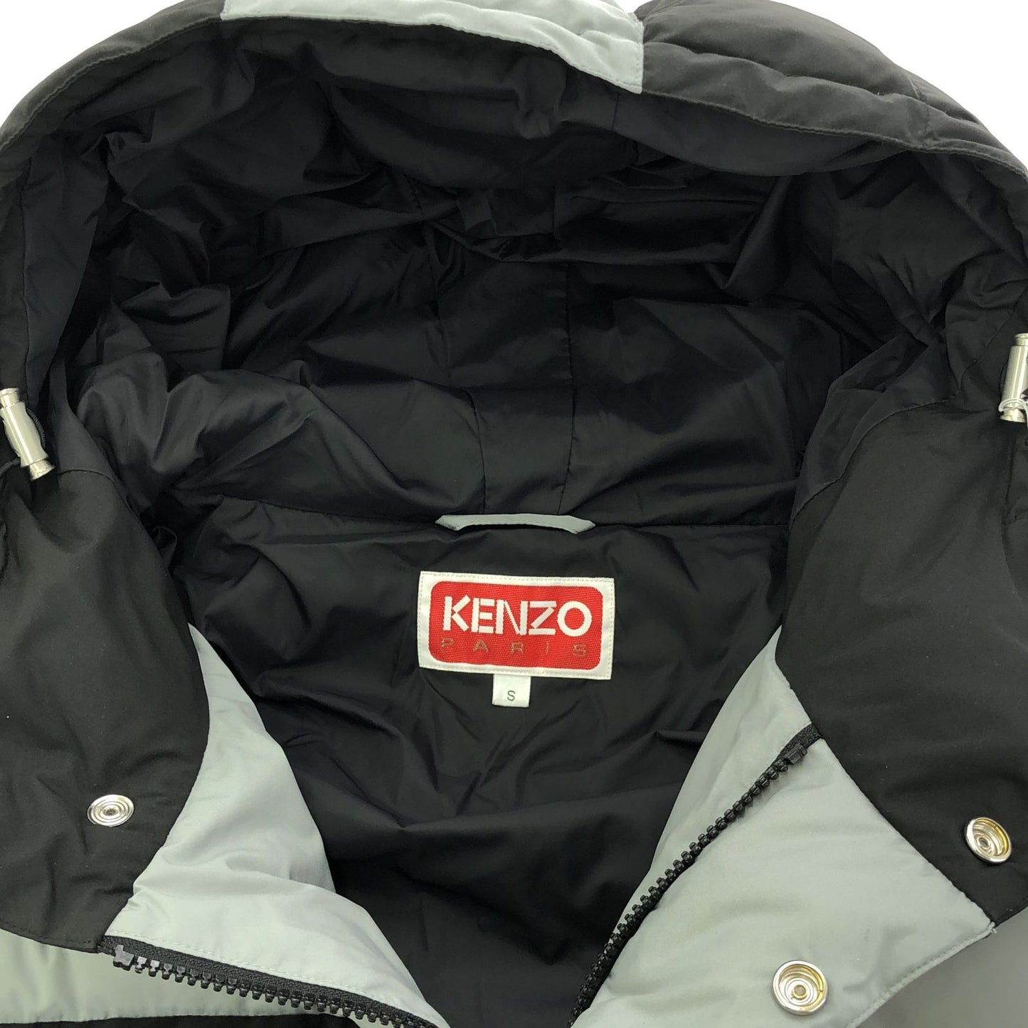 KENZO Dazzle Stripe Padded Down Jacket - Black, Size S