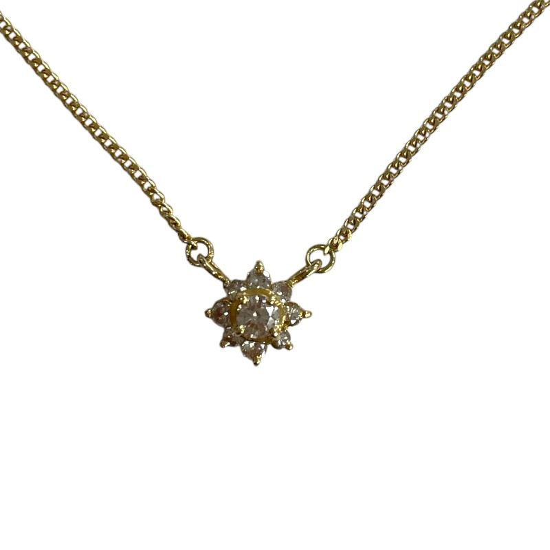 Exquisite K18 Gold Diamond Necklace - Timeless Elegance