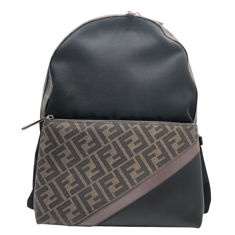 Fendi Black Nylon & Leather Backpack - Unisex Luxury Daypack