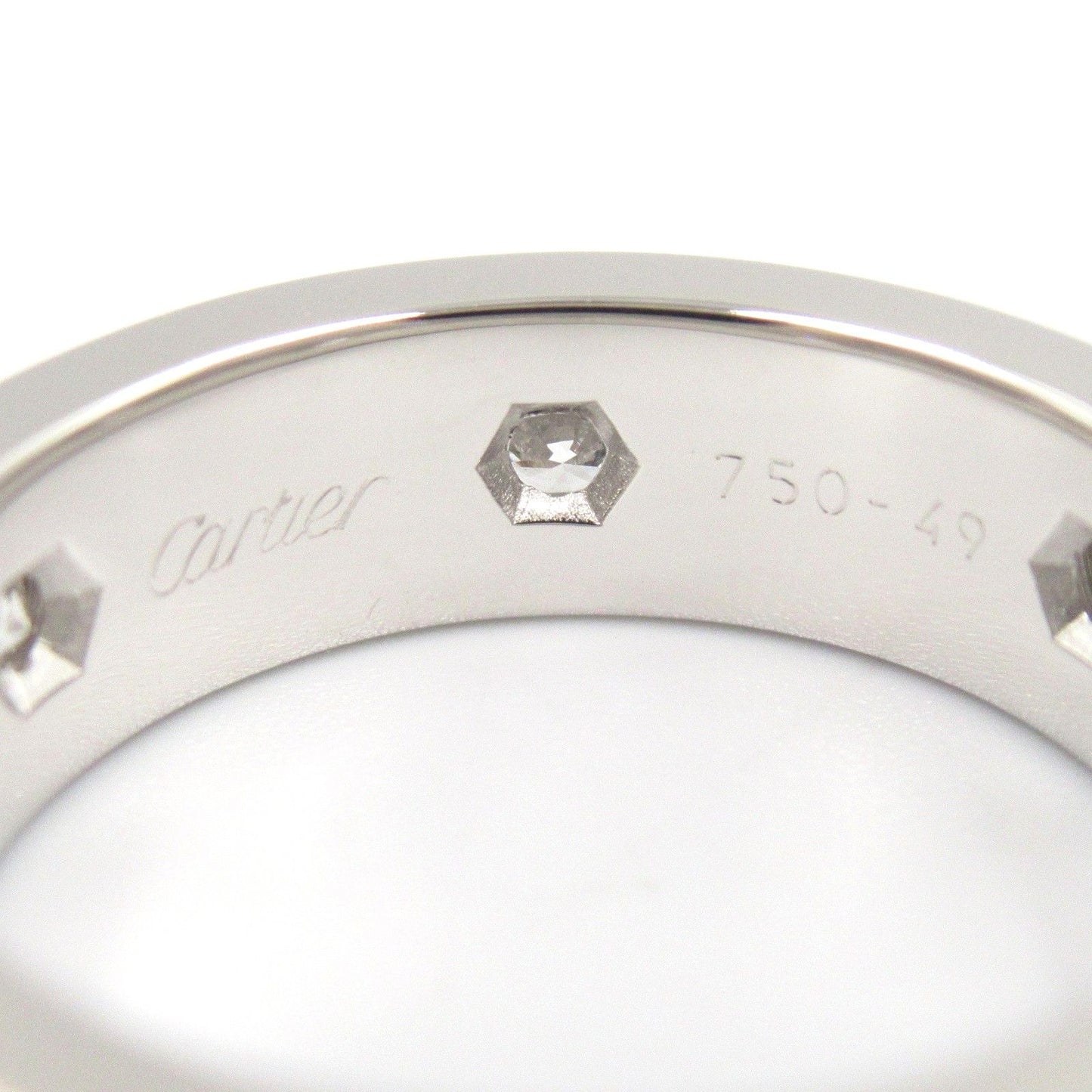 CARTIER Love Ring 6PD K18WG Diamond - Exquisite Luxury