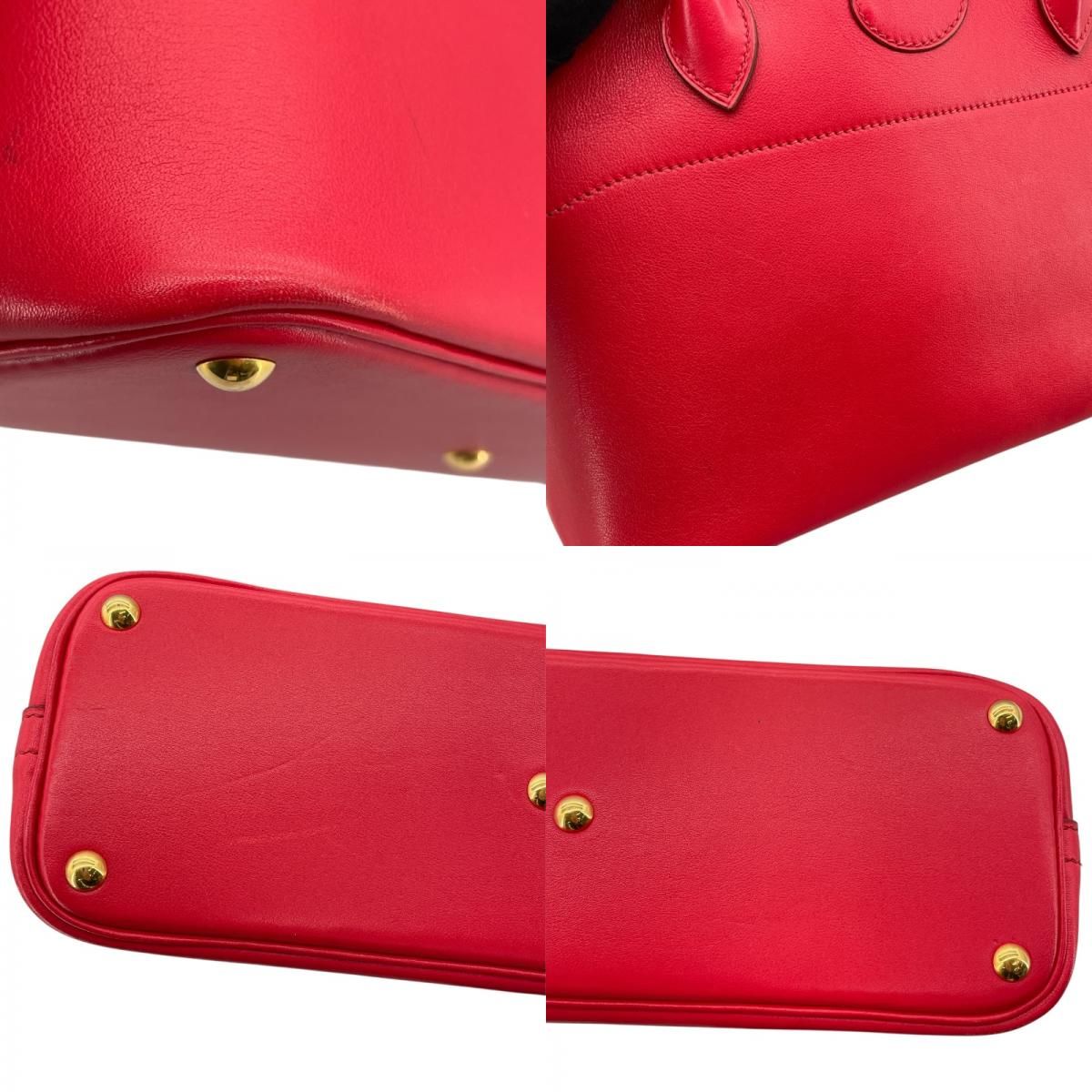 HERMES Bolide 27 in Rouge Vif with Gold Hardware - Exquisite Craftsmanship