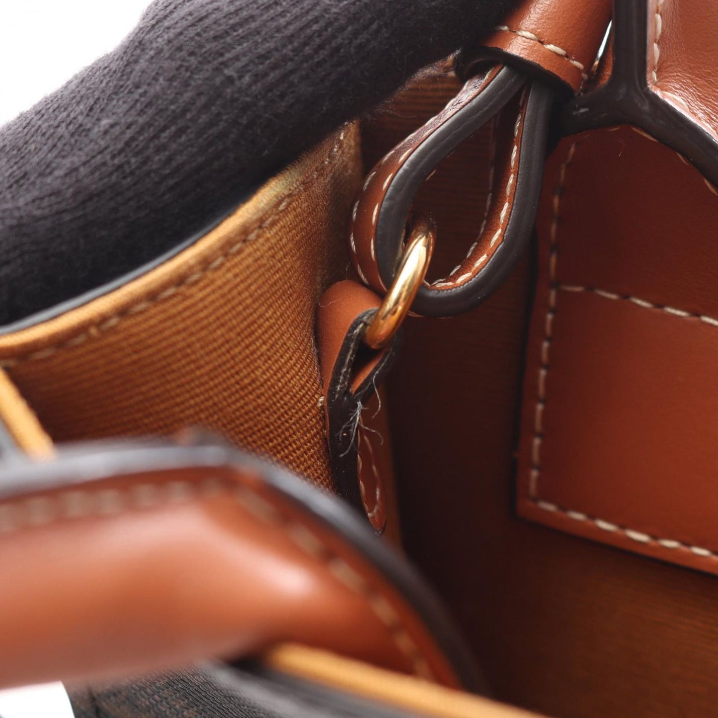 CELINE Mini Vertical Cabas Trionf Handbag - Dark Brown PVC Canvas