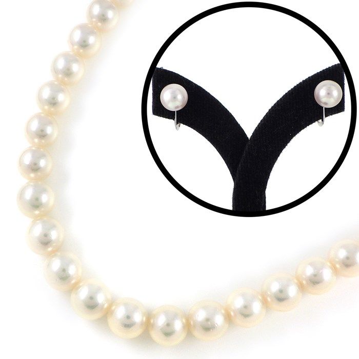 TASAKI Akoya Pearl Necklace & Earring Set - Exquisite Craftsmanship