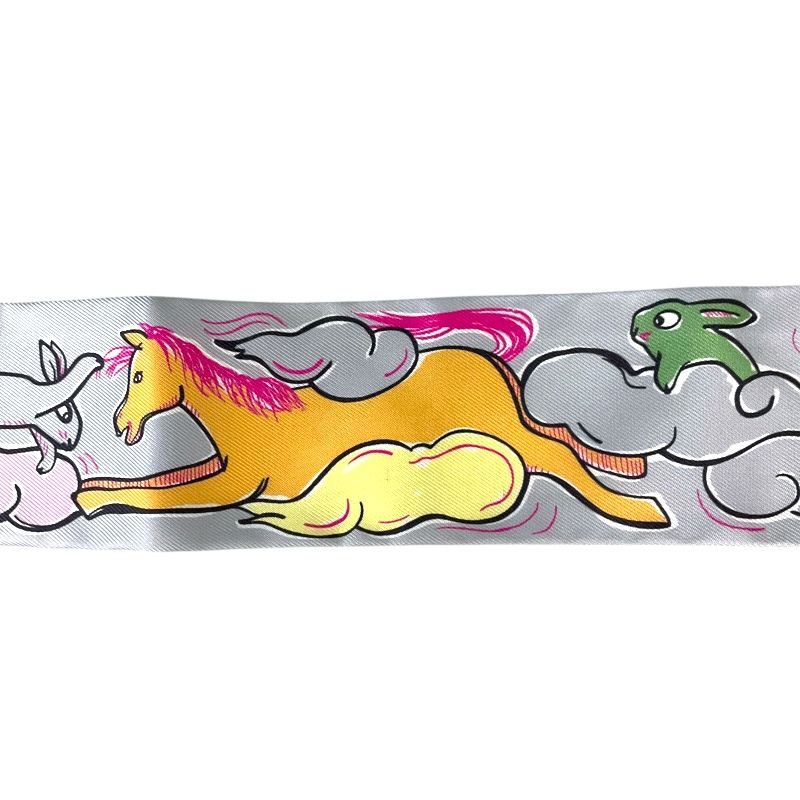 HERMES Twilly Multicolor 100% Silk Scarf for Women