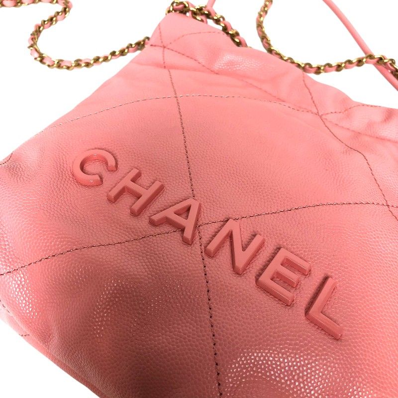 CHANEL22 Mini Bag in Coral Pink with Gold Hardware