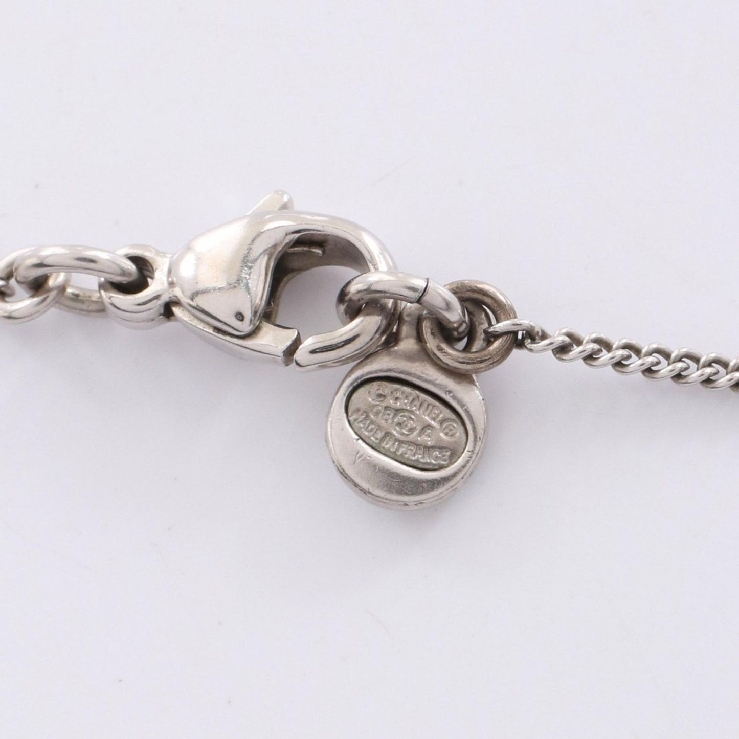 CHANEL Clover Coco Mark Necklace in Stainless Steel - Exquisite Elegance