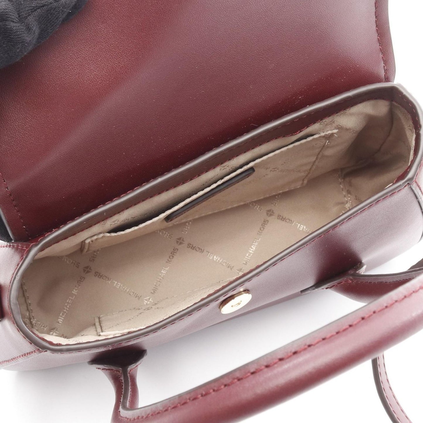 Michael Kors Small Satchel Crossbody Handbag in Bordeaux Leather