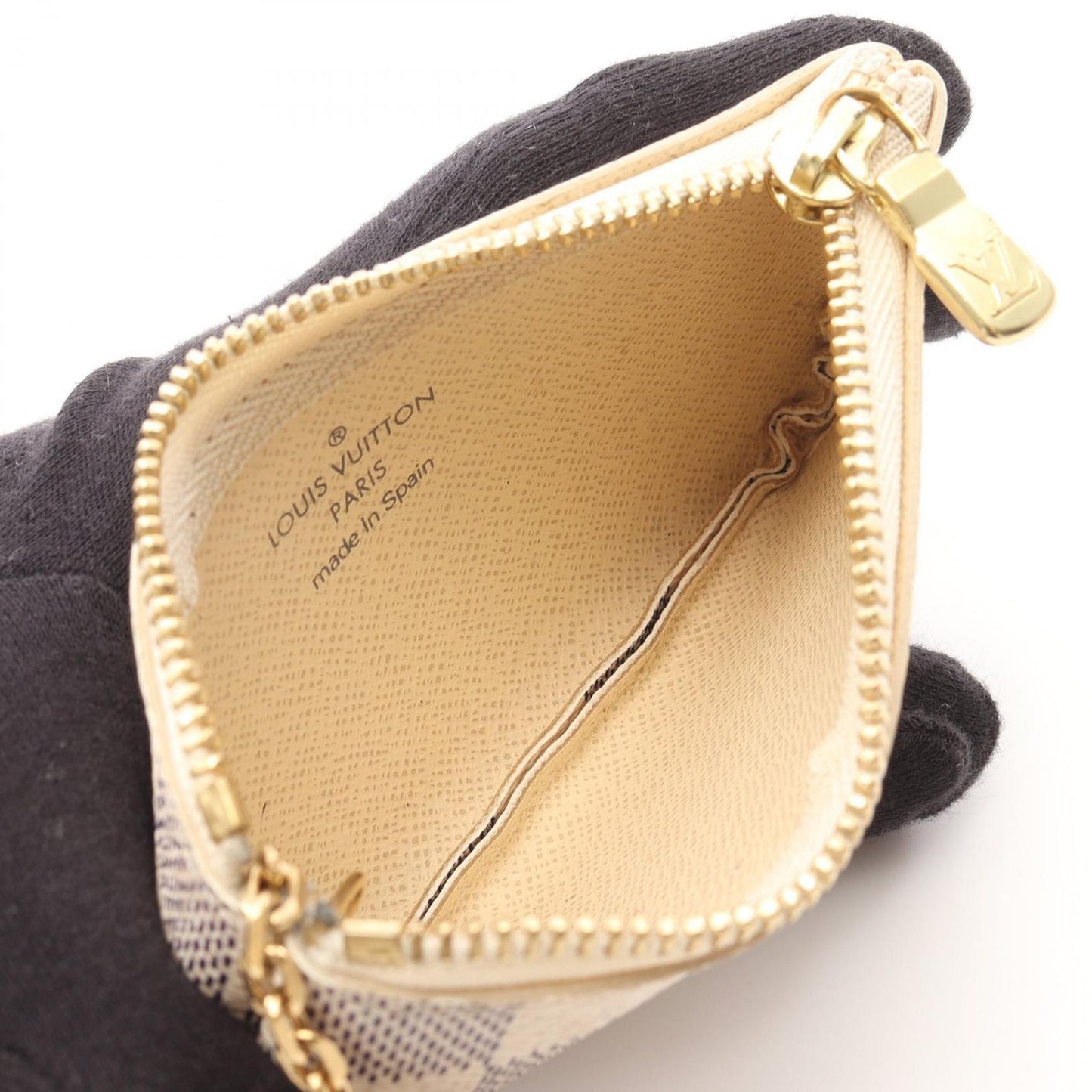 Louis Vuitton Pochette Clé Coin Case - Exquisite White Damier Azur