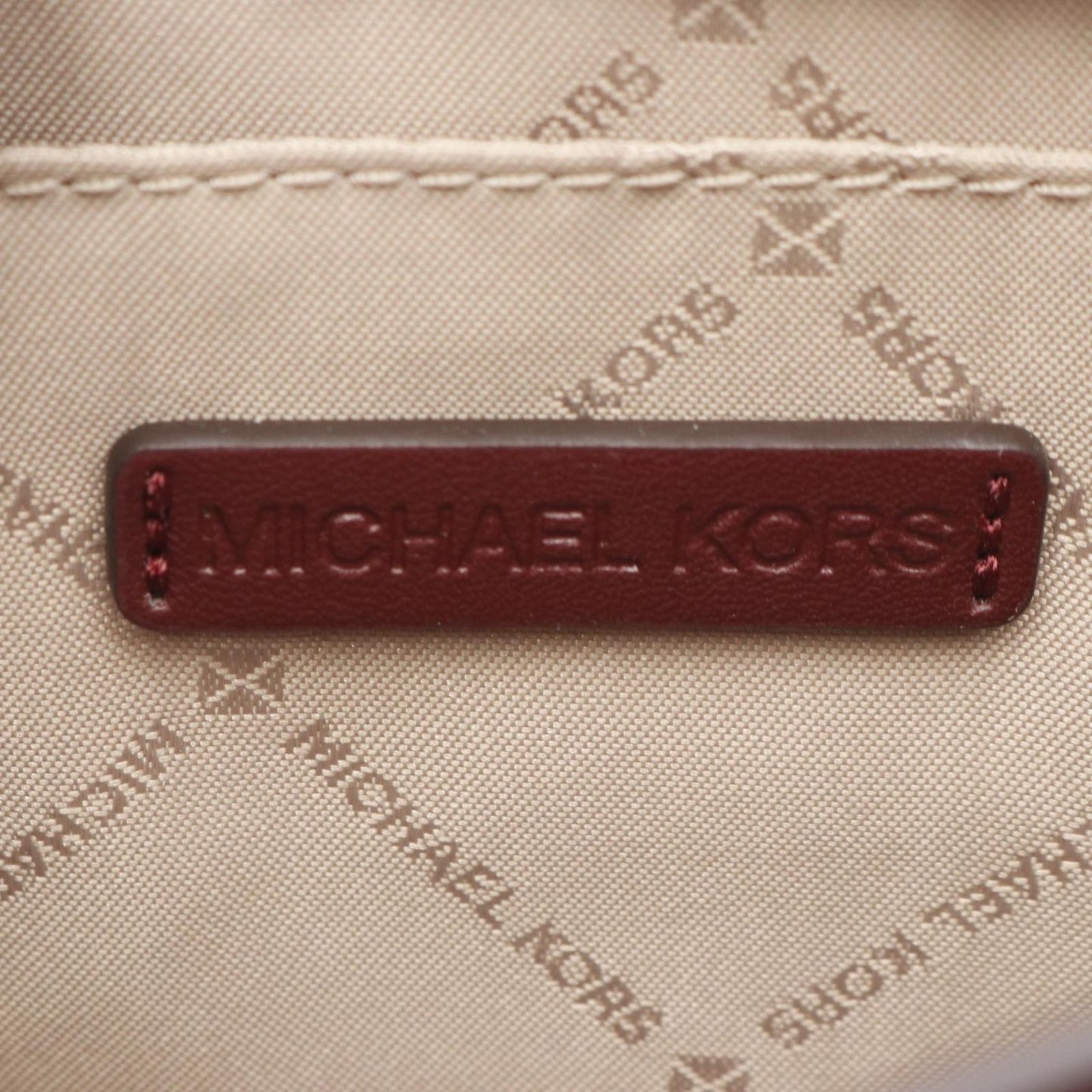 Michael Kors Small Satchel Crossbody Handbag in Bordeaux Leather