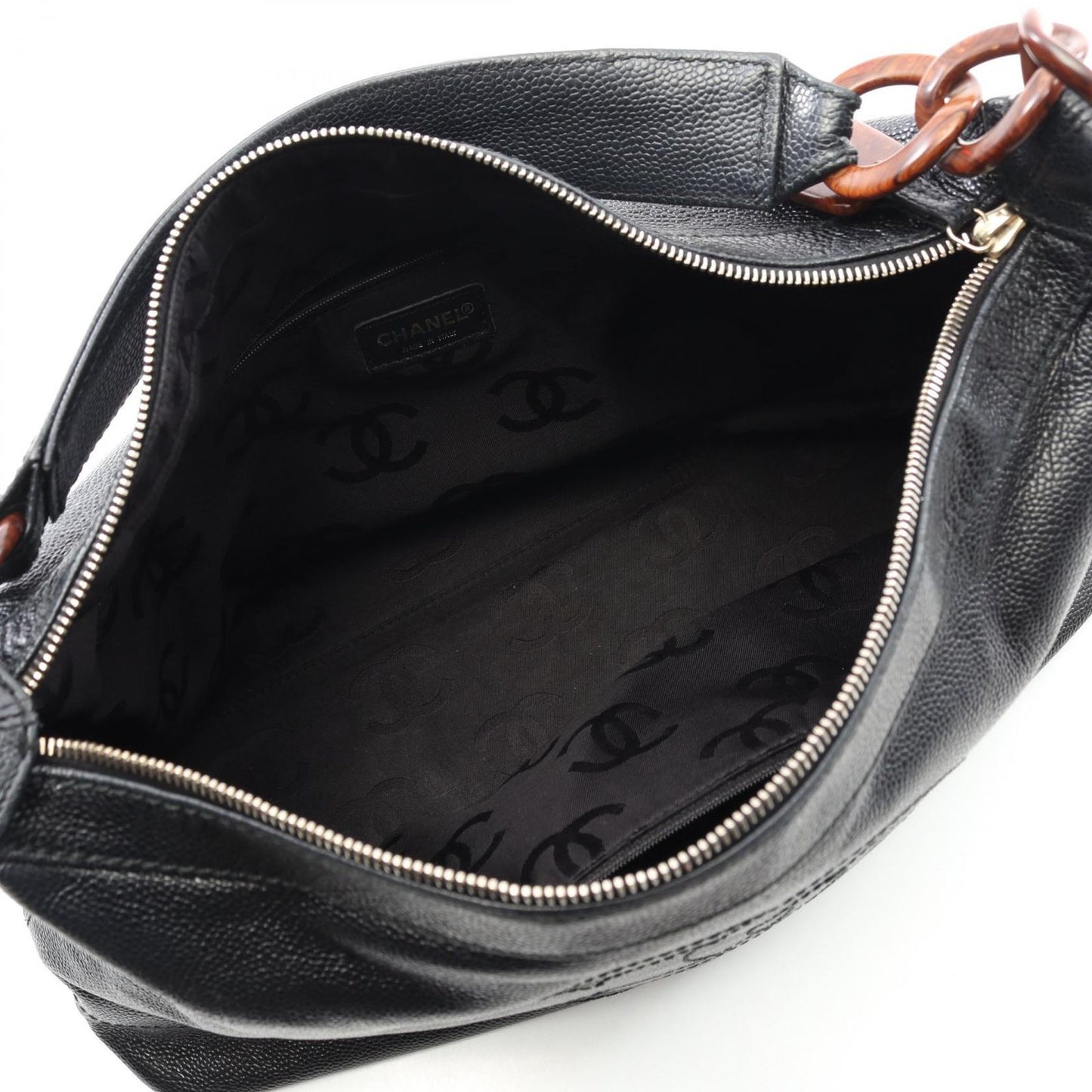 CHANEL Coco Mark Black Calfskin Shoulder Bag - Timeless Elegance