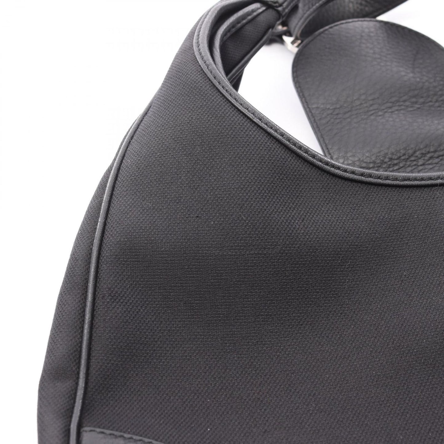 BVLGARI Black Canvas & Leather Shoulder Bag - Timeless Elegance