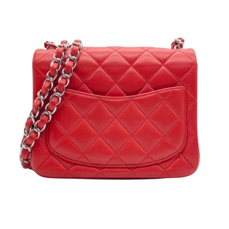 CHANEL Mini Matelassé 17 Red Caviar Skin Shoulder Bag