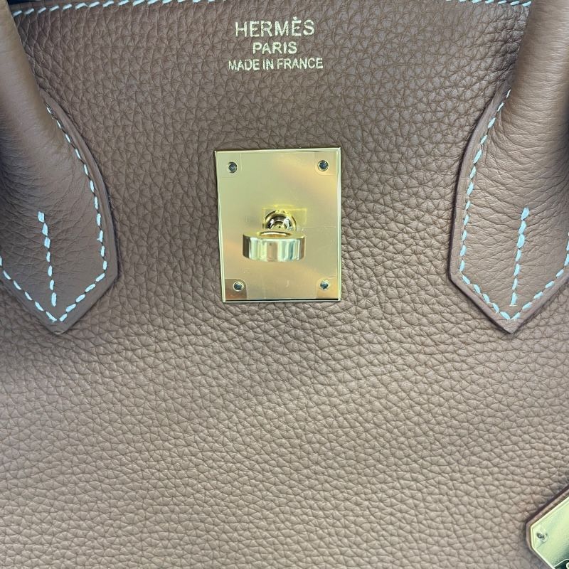 HERMES Birkin 35 D Stamp Gold Togo Handbag with Gold Hardware