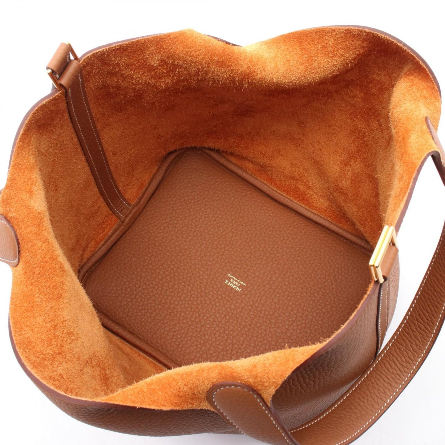 HERMES Picotin Lock MM Handbag in Gold Leather - Unused Luxury