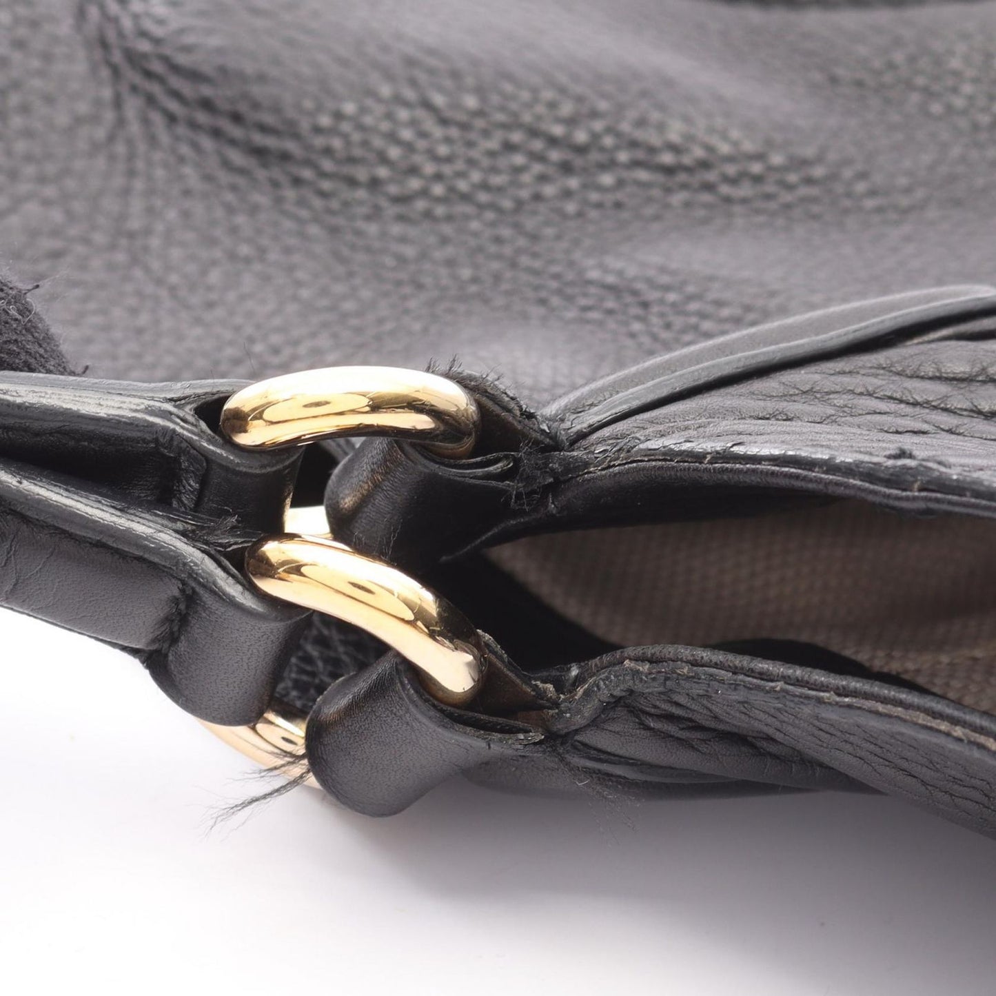 GUCCI Soho Seralius Interlocking G Tote Bag - Black Leather