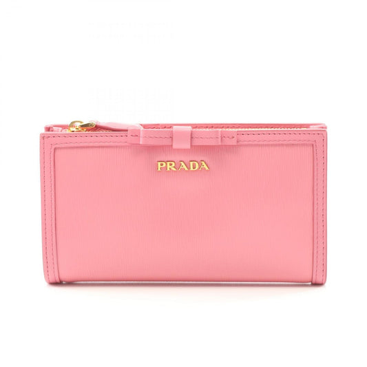 PRADA Vitello Move FIOCO Pink Leather Wallet - Exquisite Craftsmanship