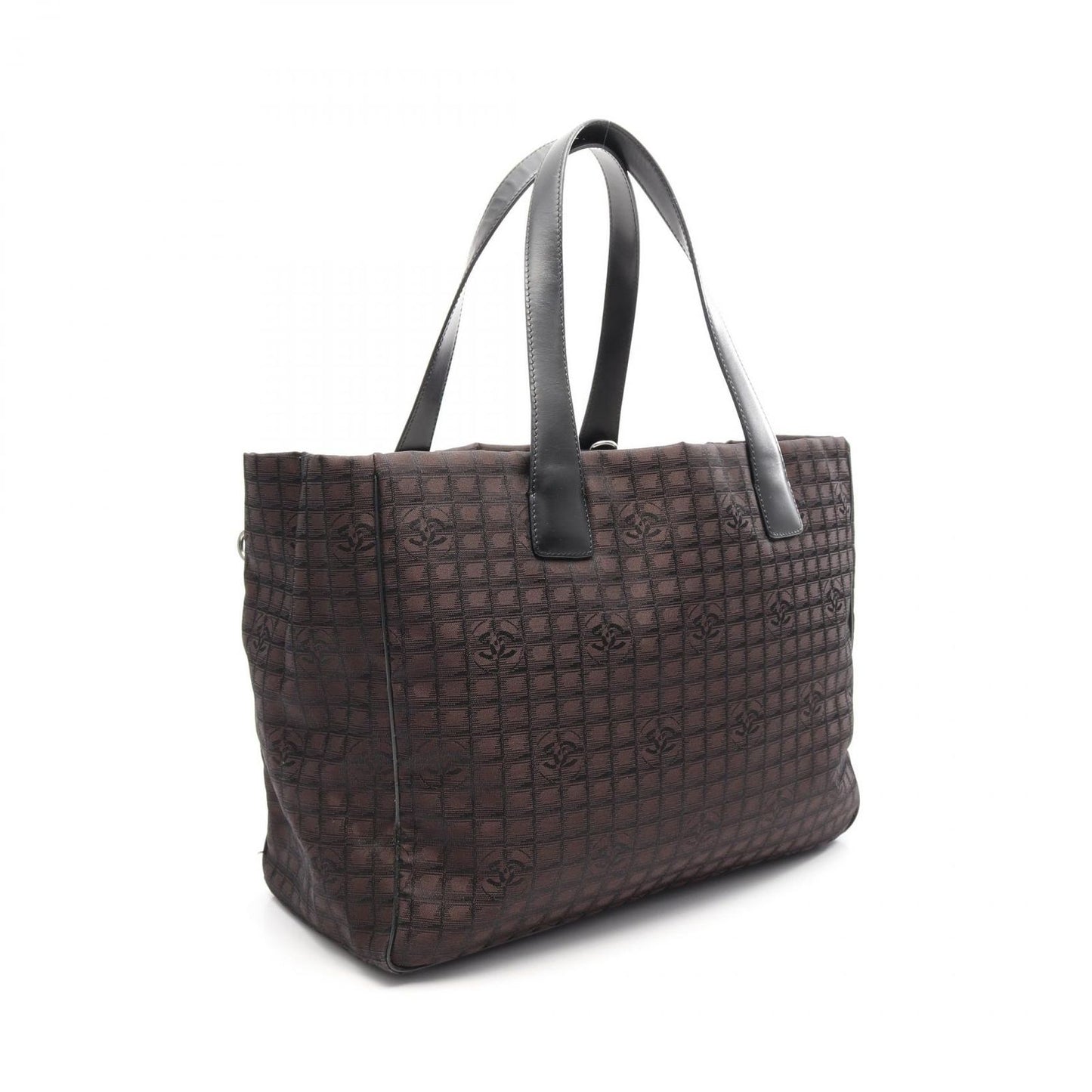 CHANEL Dark Brown Leather New Travel Line Tote Bag A26156