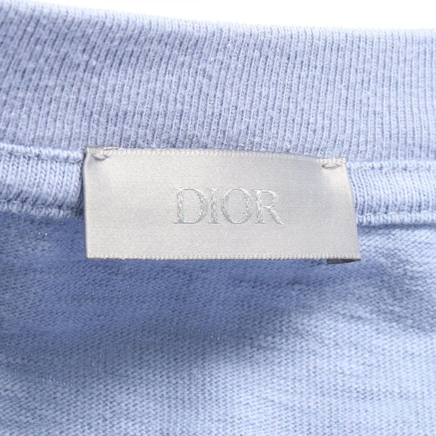 Dior Cotton T-Shirt in Blue & White - Size XL