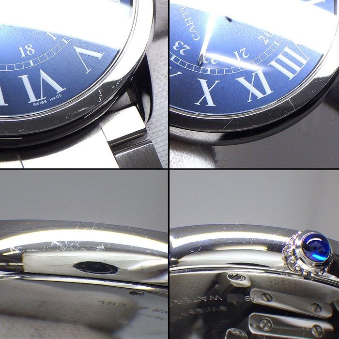 Cartier Ronde Solo WSRN0023 Automatic Watch - Navy Dial, Roman Numerals